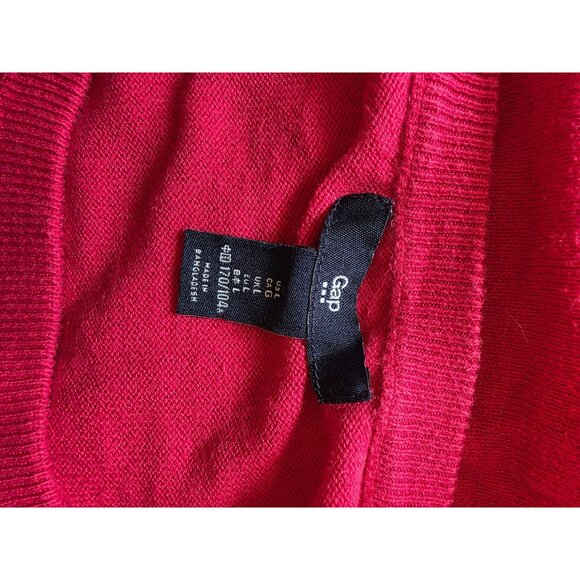 Gap Womens Pink Sweater With Striped Elbow Patches L - Picture 5 of 8